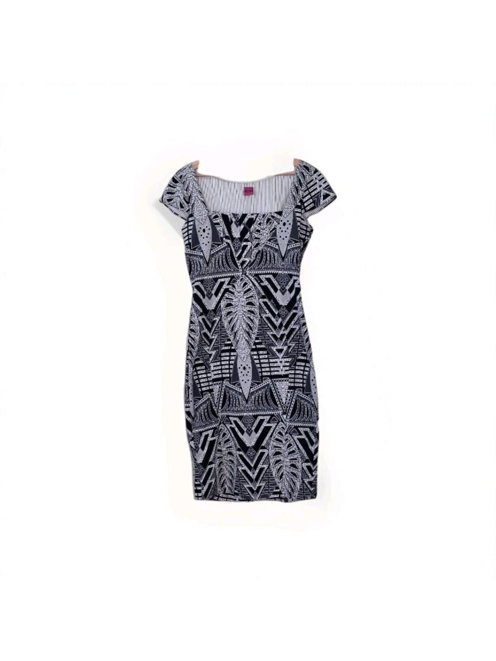 Save The Queen! Dress EU L US S/M Geo Tribal Leaf Mosaic Print Wearable Art Boho